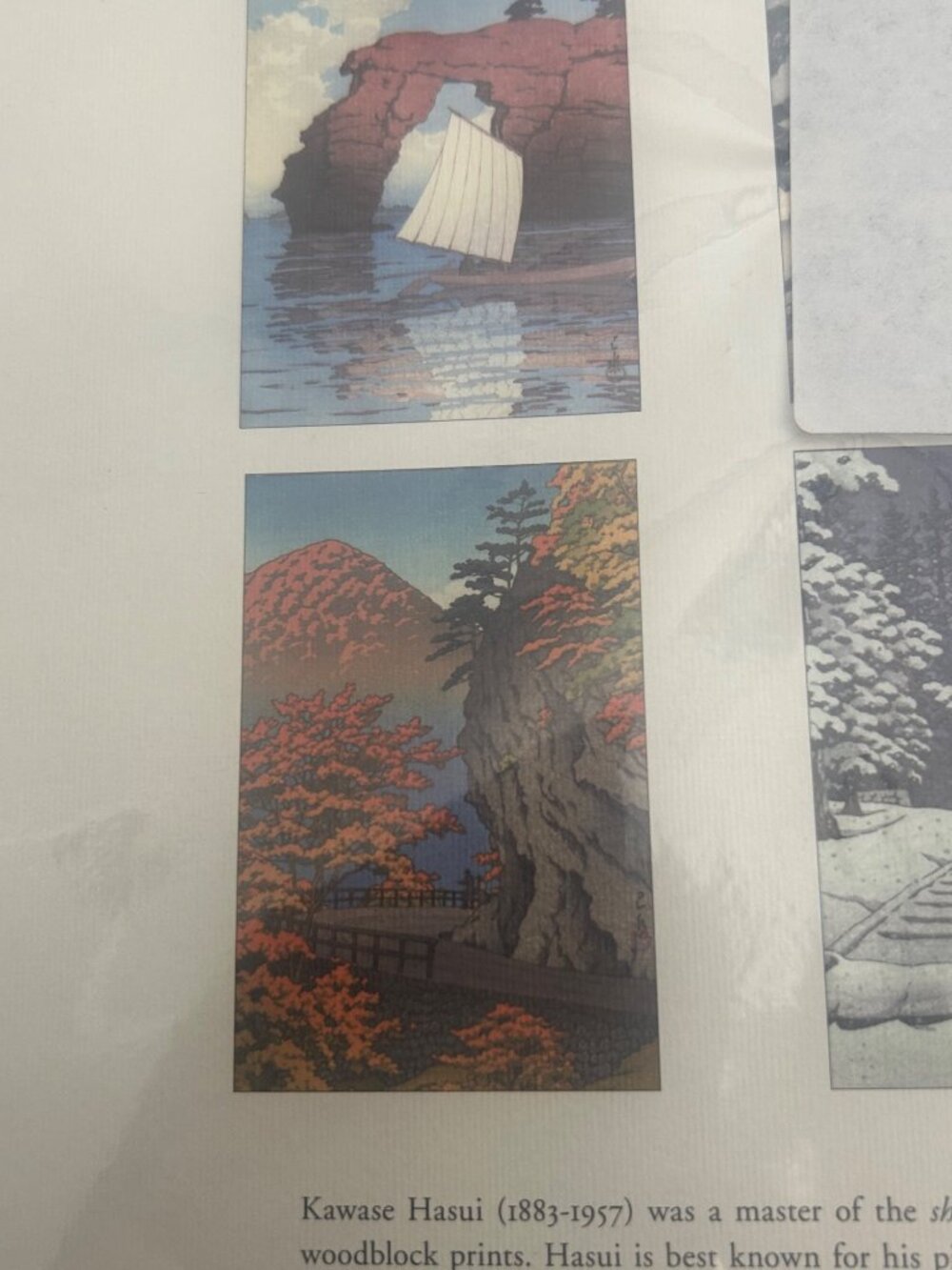 2017 Cavallini Hasui Japanese Woodblocks Calendar Loose Art Pages Missing August - Picture 12 of 16
